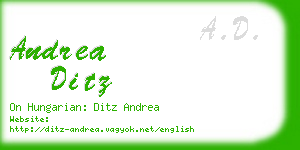 andrea ditz business card